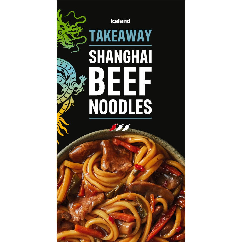 Iceland Shanghai Beef Noodles 375g