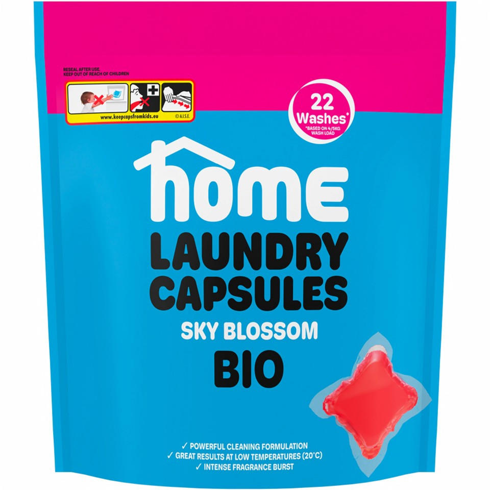 HOME Sky Blossom Bio Laundry Capsules 22 Washes