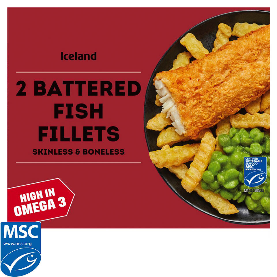 Iceland 2 Battered Fish Fillets 200g