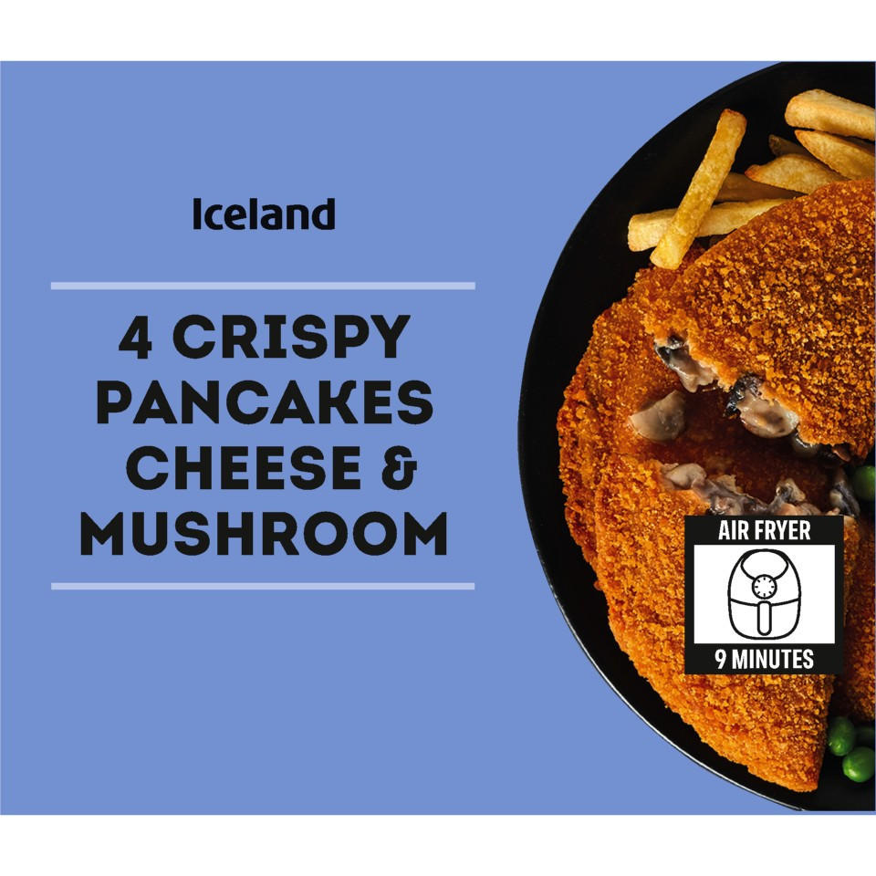 Iceland 4 Crispy Pancakes Cheese & Mushroom 250g