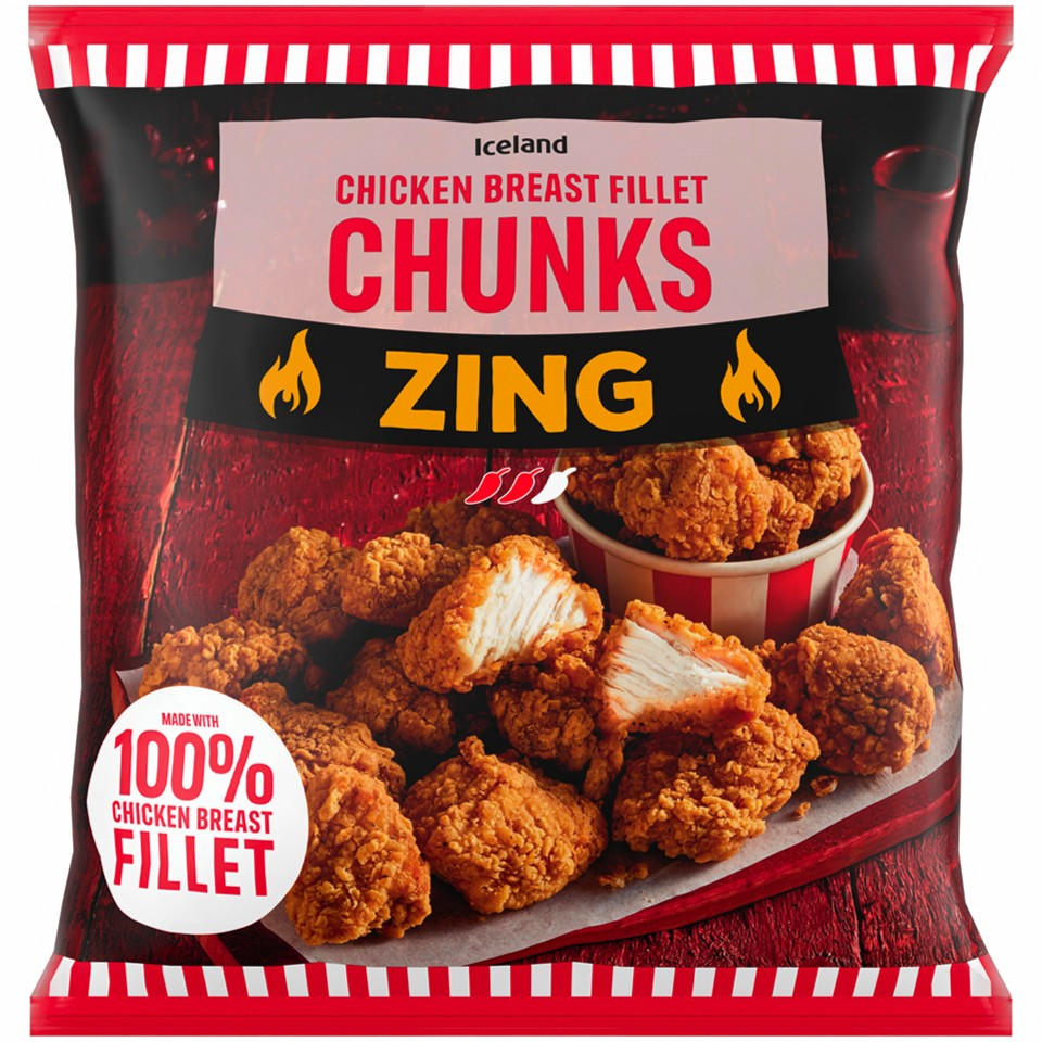 Iceland Zing Chicken Breast Fillet Chunks 500g
