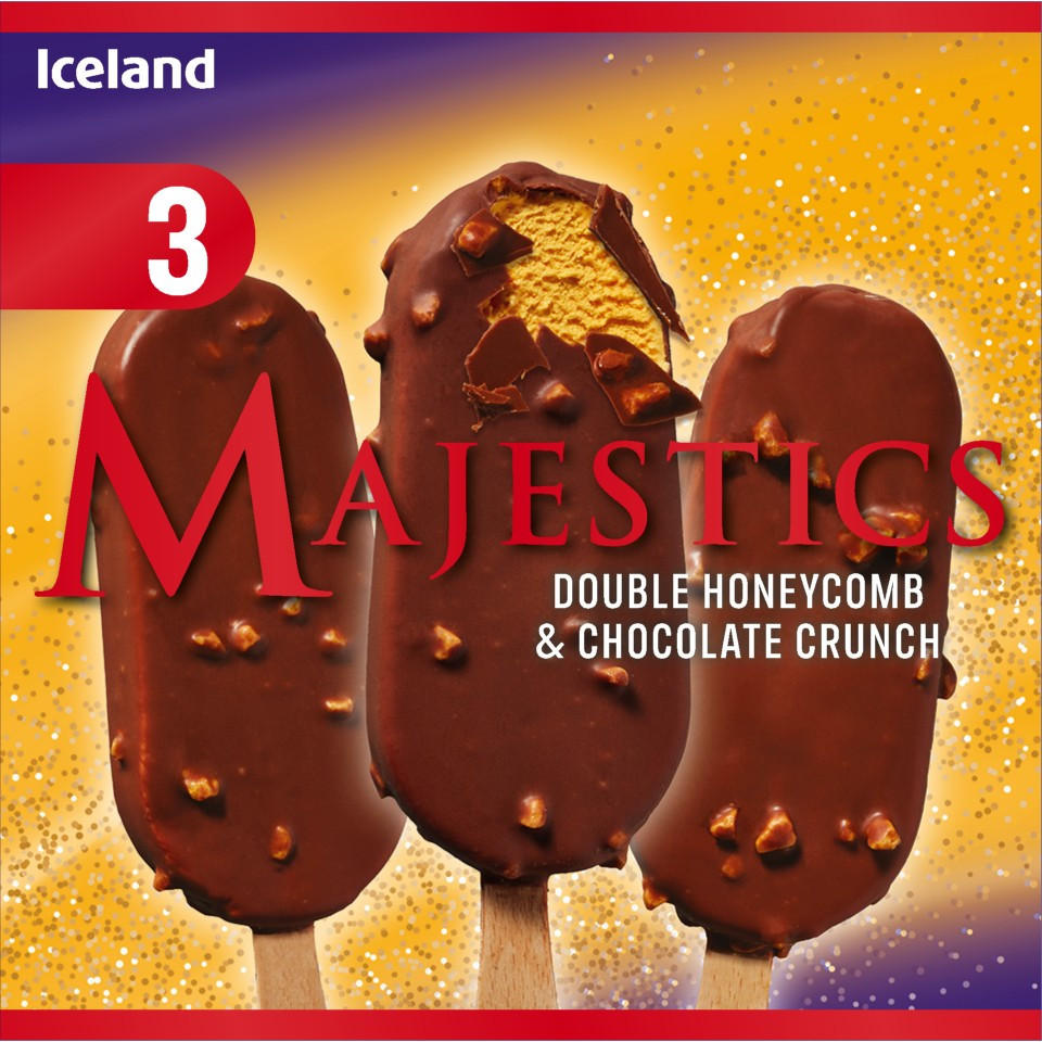 Iceland 3 Majestics Double Honeycomb Crunch 186g