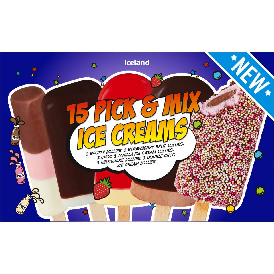 Iceland 15 Pick & Mix Ice Cream 582g
