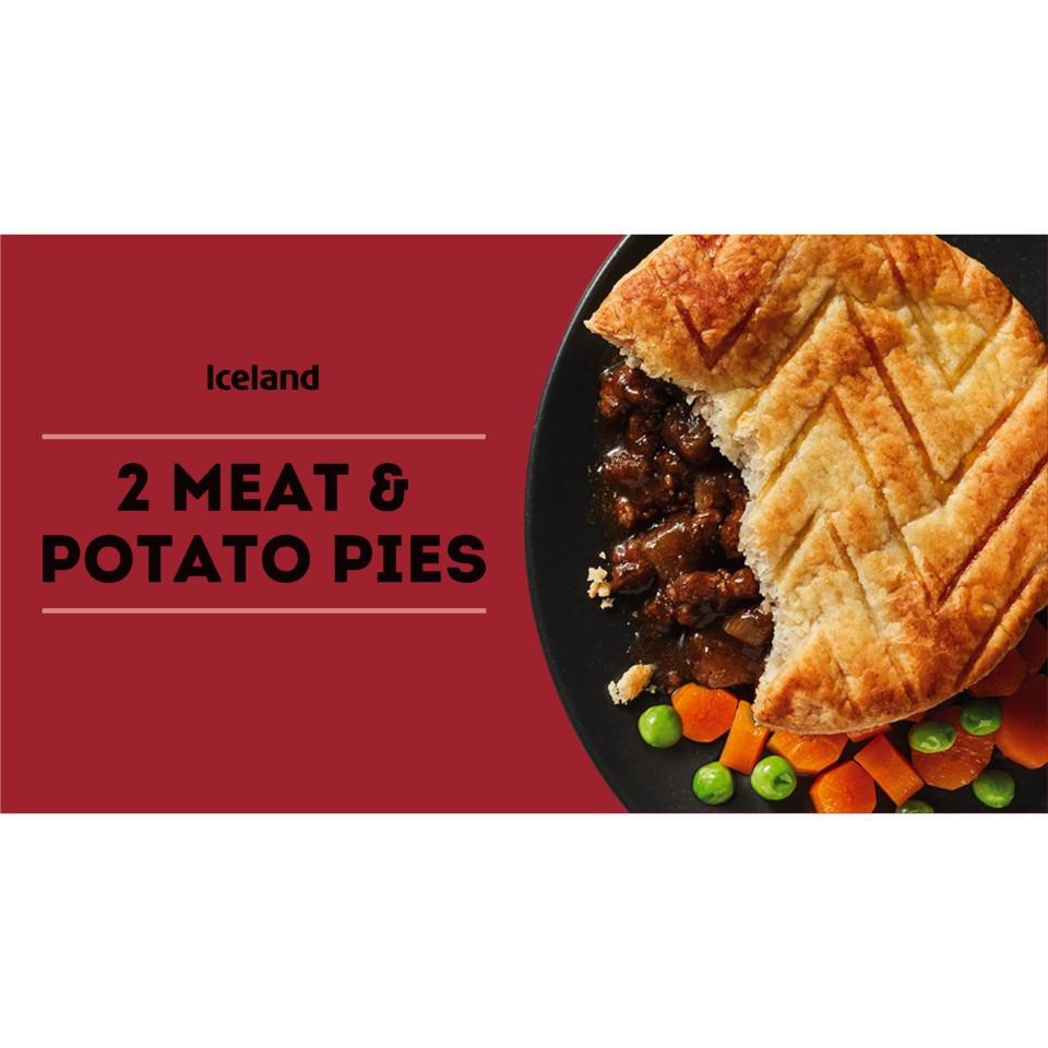 Iceland 2 Meat & Potato Pies 284g