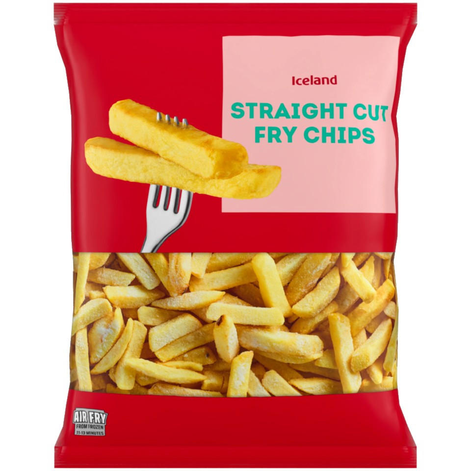Iceland Straight Cut Fry Chips 900g