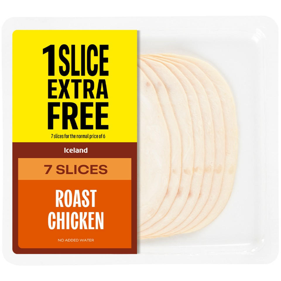 Iceland 7 Slices (approx.) Roast Chicken (Extra Slice Free)