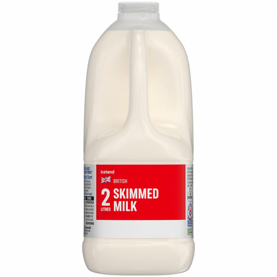 Iceland British Skimmed Milk 2 Litres