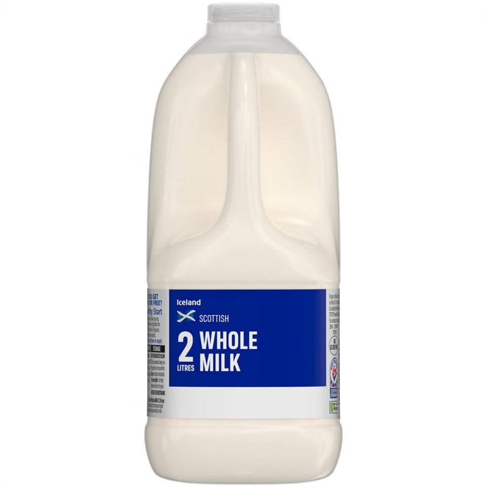 Iceland Scottish Whole Milk 2 Litres