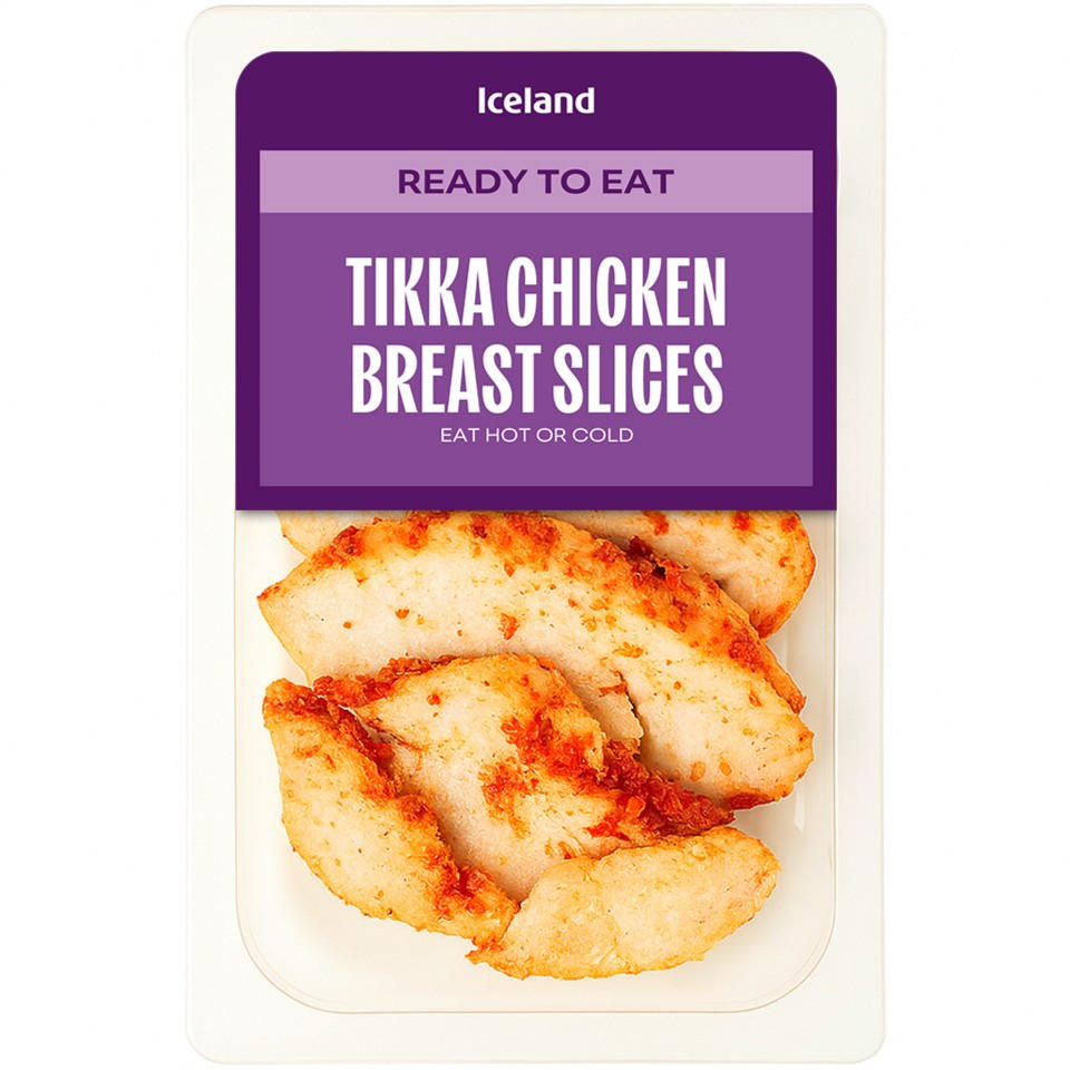 Iceland Ready to Eat Chicken Tikka Breast Slices 90g