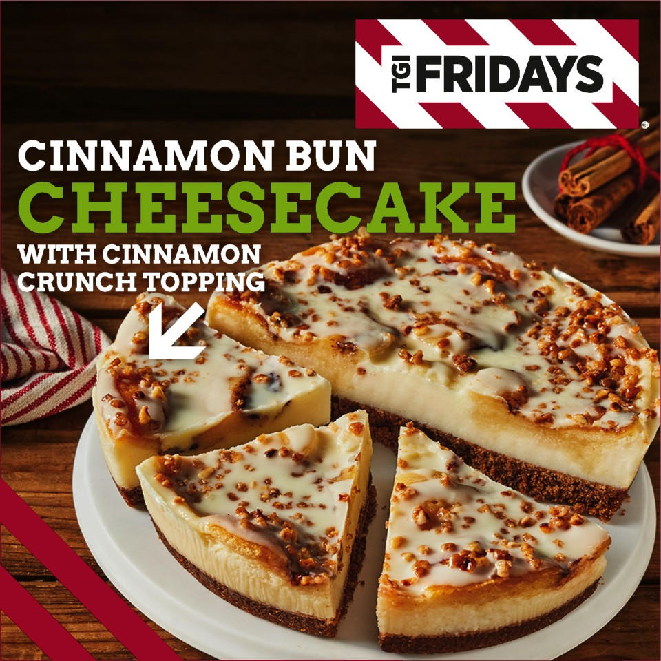 TGI Fridays Cinnamon Bun Cheesecake 410g