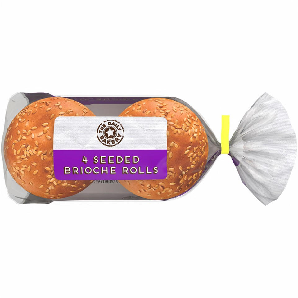 The Daily Bakery 4 Seeded Brioche Rolls