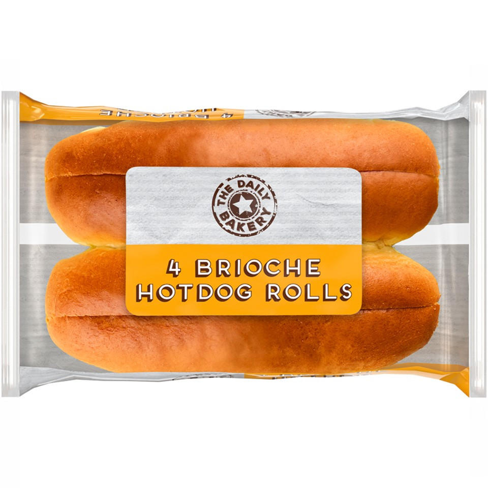 The Daily Bakery 4 Brioche Hotdog Rolls