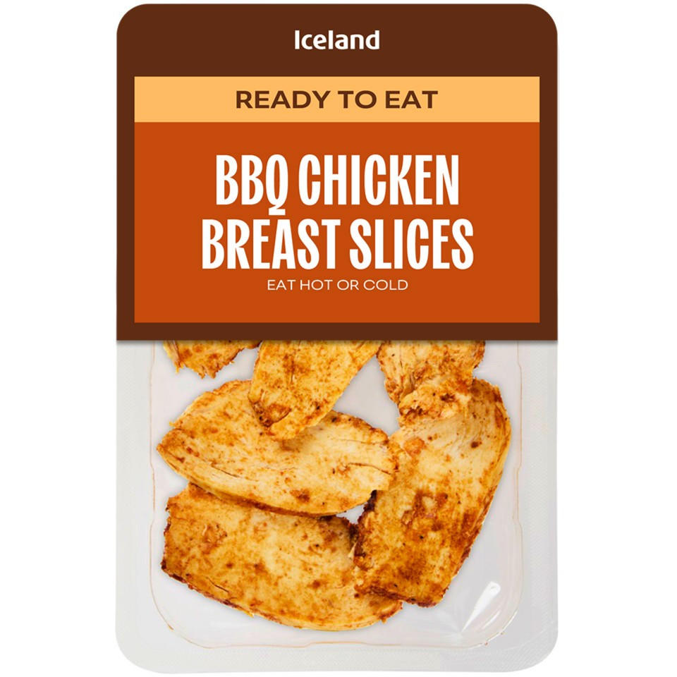 Iceland Ready to Eat BBQ Chicken Breast Slices 90g