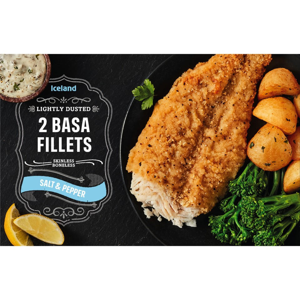 Iceland Salt & Pepper Lightly Dusted 2 Basa Fillets 310g