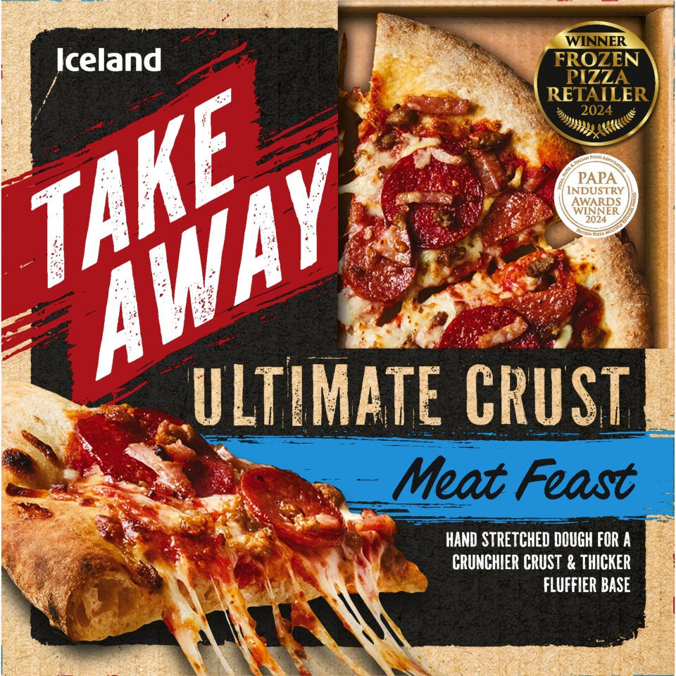 Iceland Takeaway Ultimate Crust Meat Feast Pizza 450g