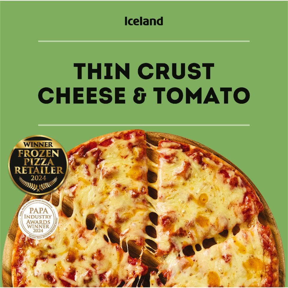 Iceland Thin Crust Cheese & Tomato 314g