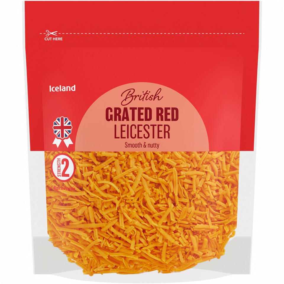 Iceland Grated Red Leicester 250g