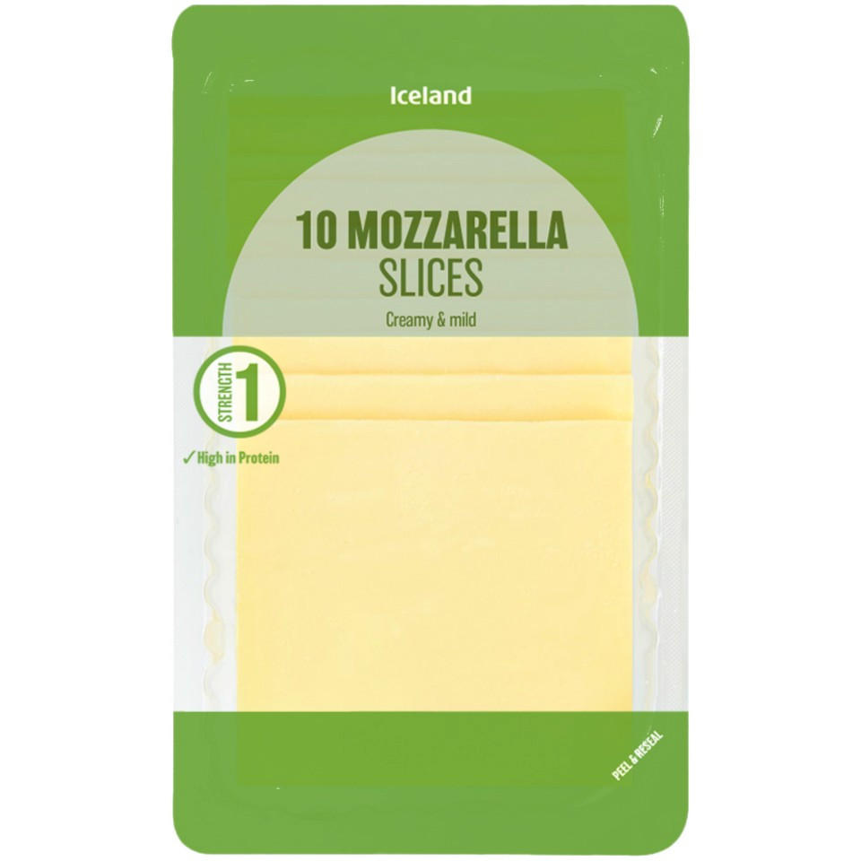 Iceland 10 Mozzarella Slices 250g