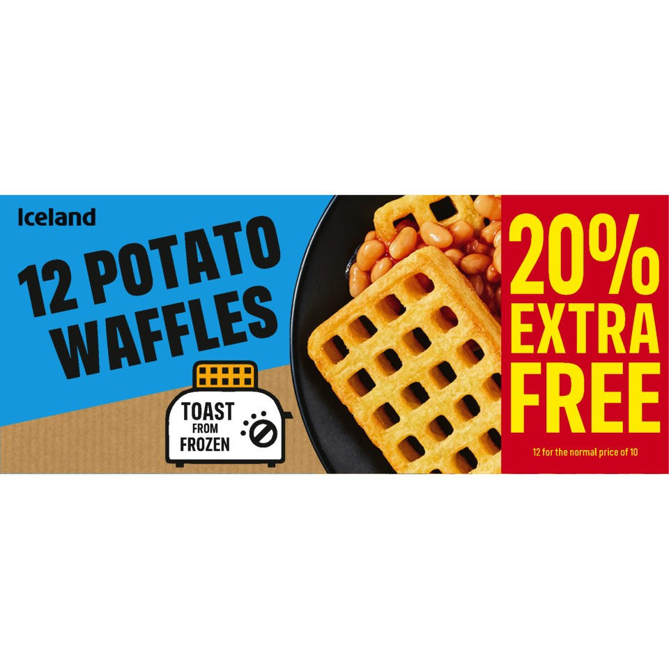 Iceland 12 Potato Waffles 680g