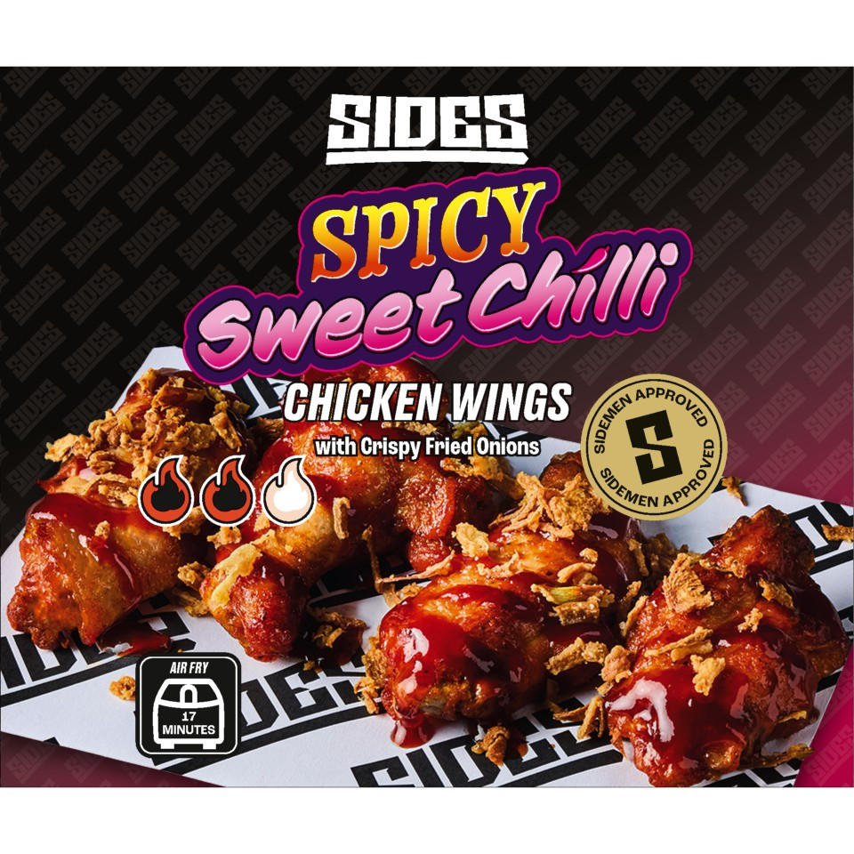Sides Spicy Sweet Chilli Chicken Wings with Crispy Fried Onions 425g