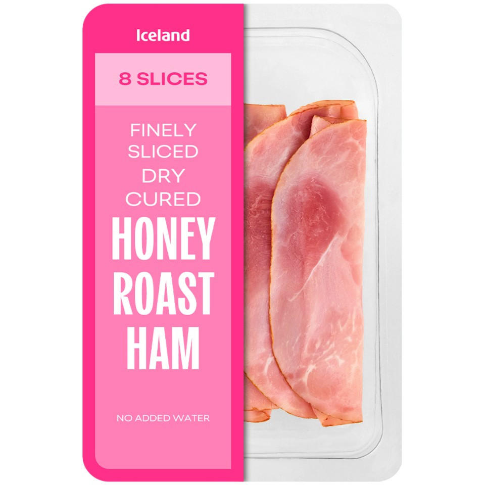 Iceland 8 (Approx.) Finely Sliced Prime Cuts Honey Roast Ham 100g