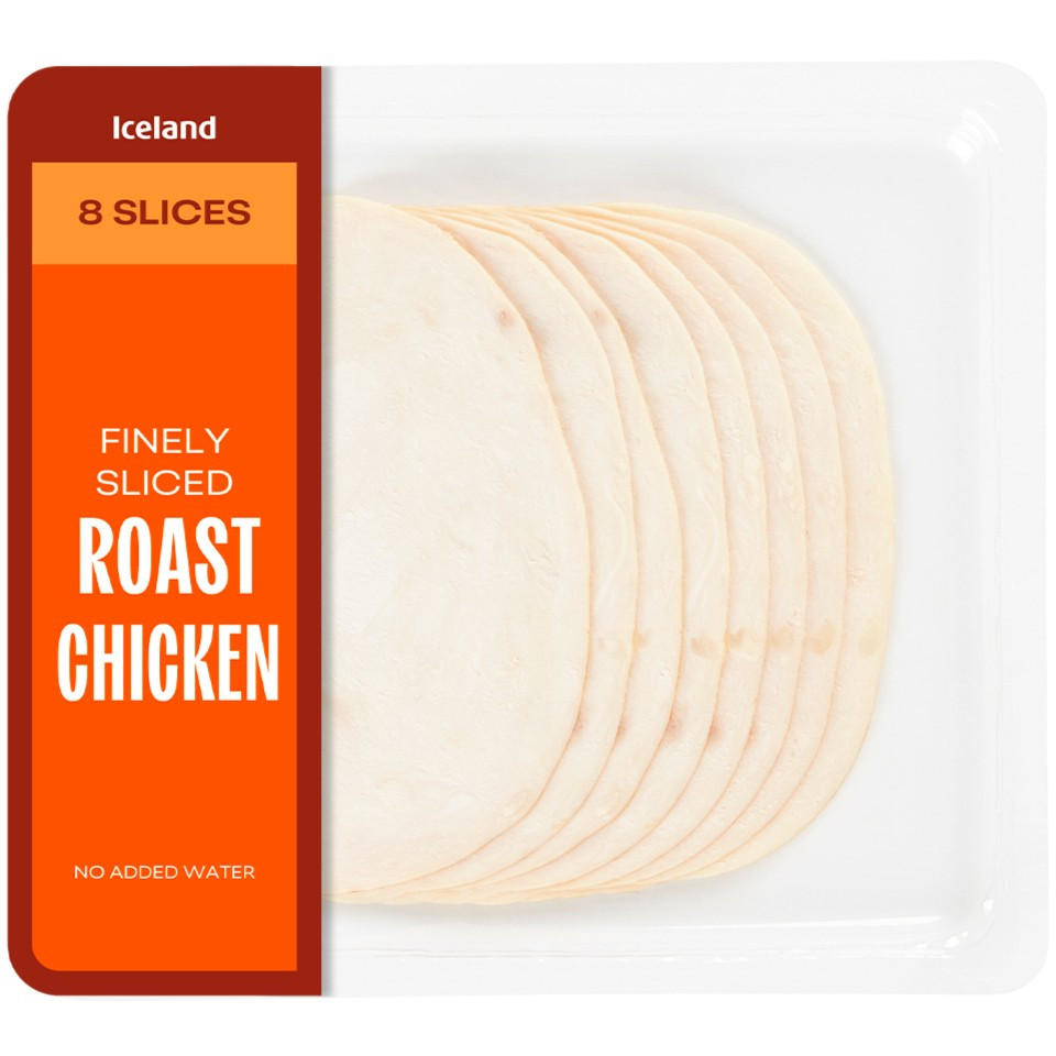 Iceland 8 (Approx.) Finely Sliced Roast Chicken 100g