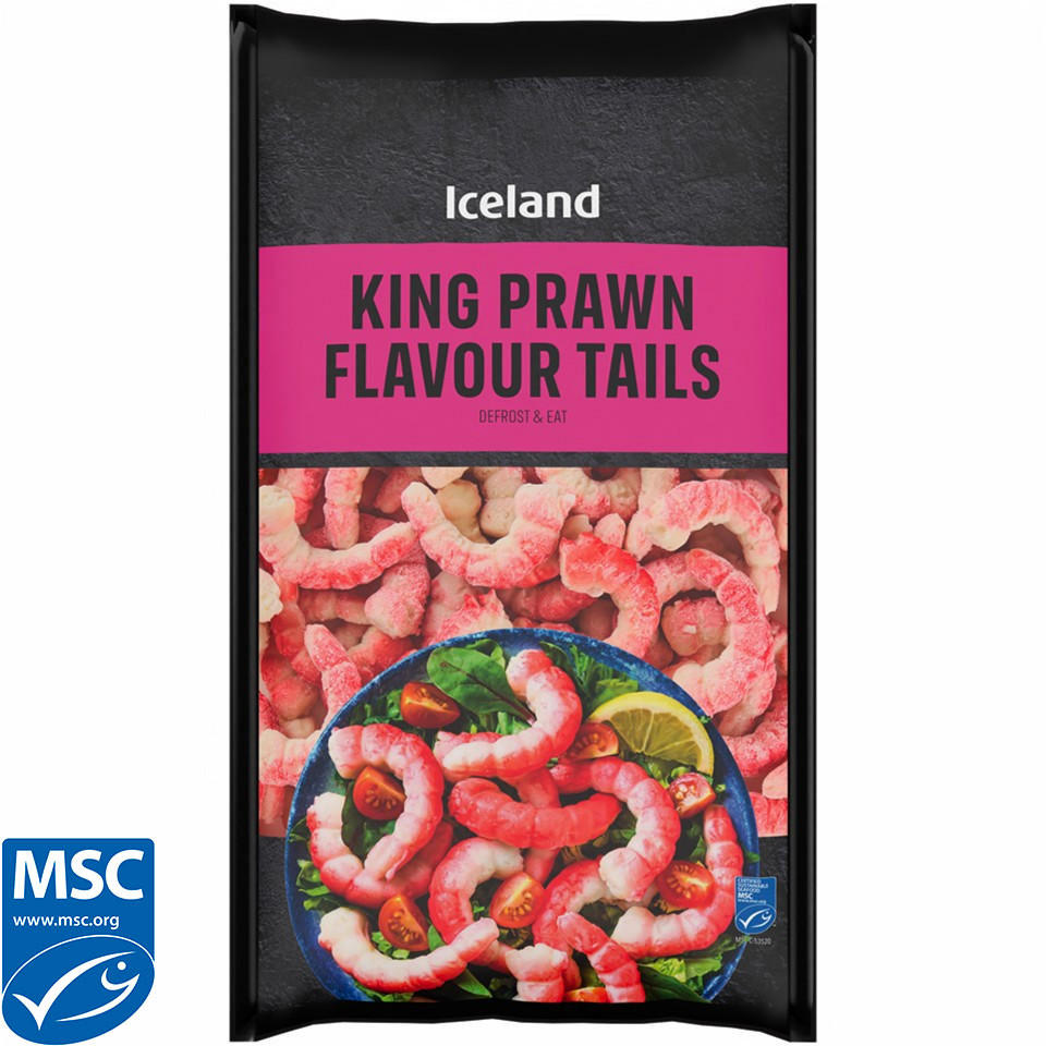Iceland King Prawn Flavour Tails 400g