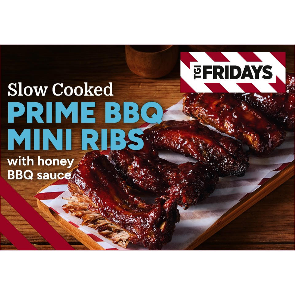 TGI Fridays Slow Cooked Prime BBQ Mini Ribs 350g