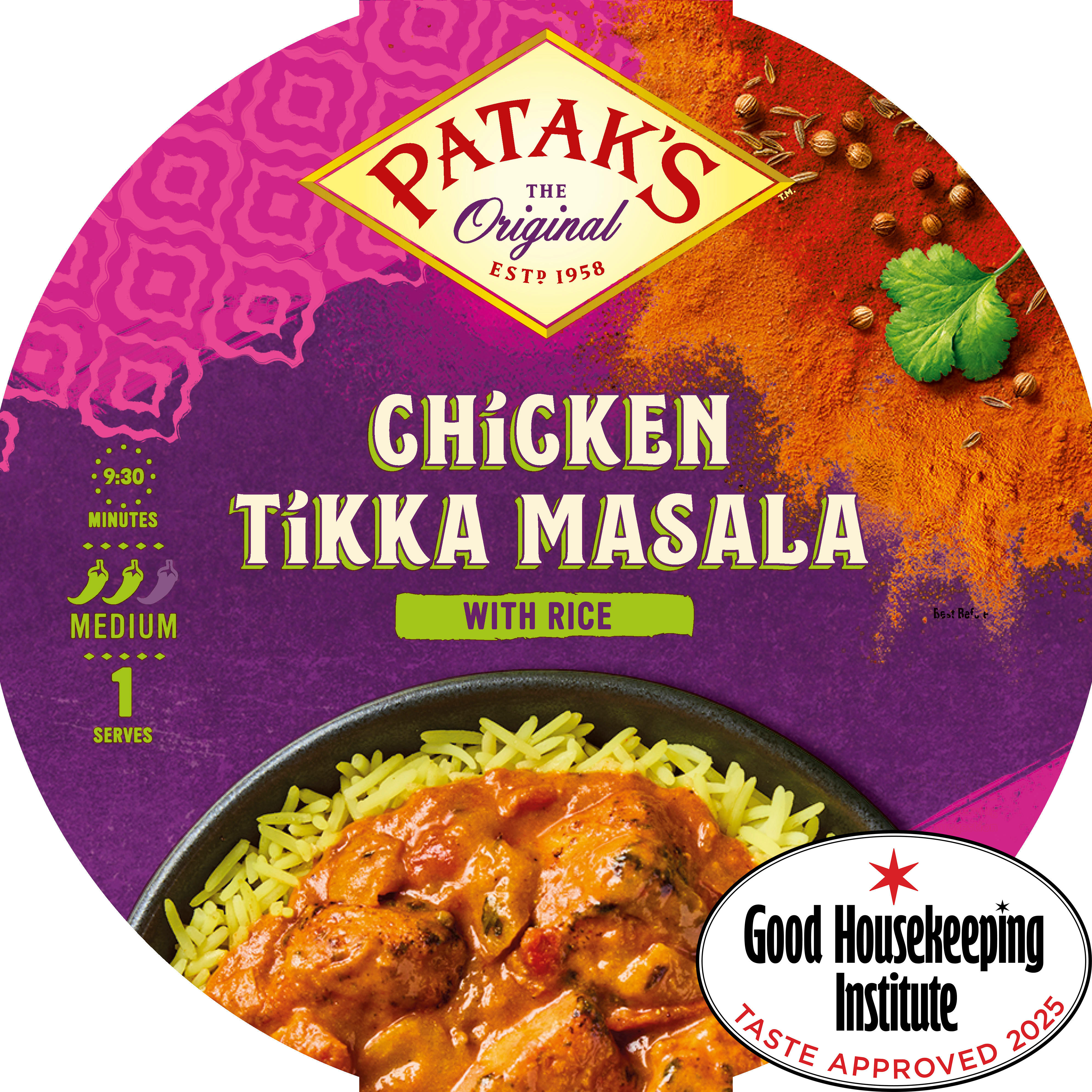 Patak's Chicken Tikka Masala with Rice 400g