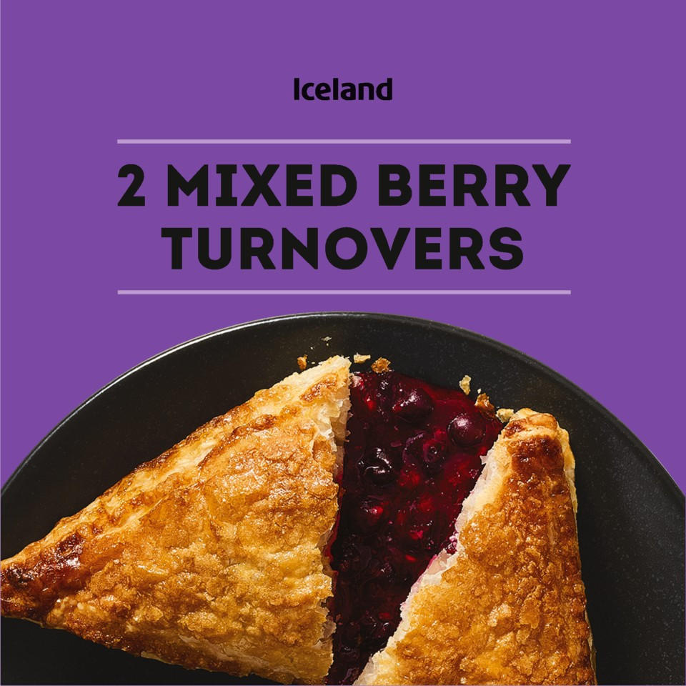 Iceland 2 Mixed Berry Turnovers 186g