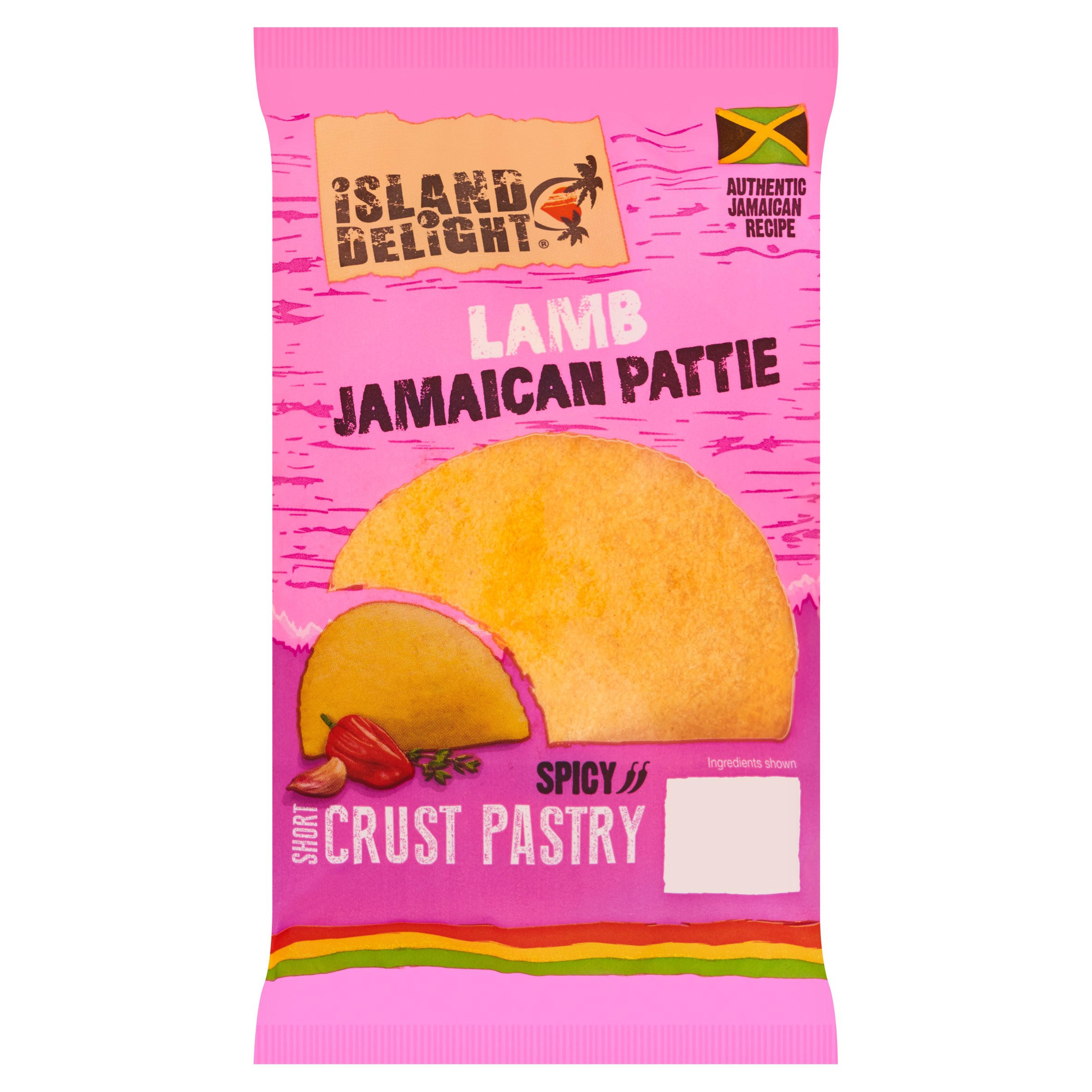 Island Delight Lamb Jamaican Pattie Short Crust Pastry 140g