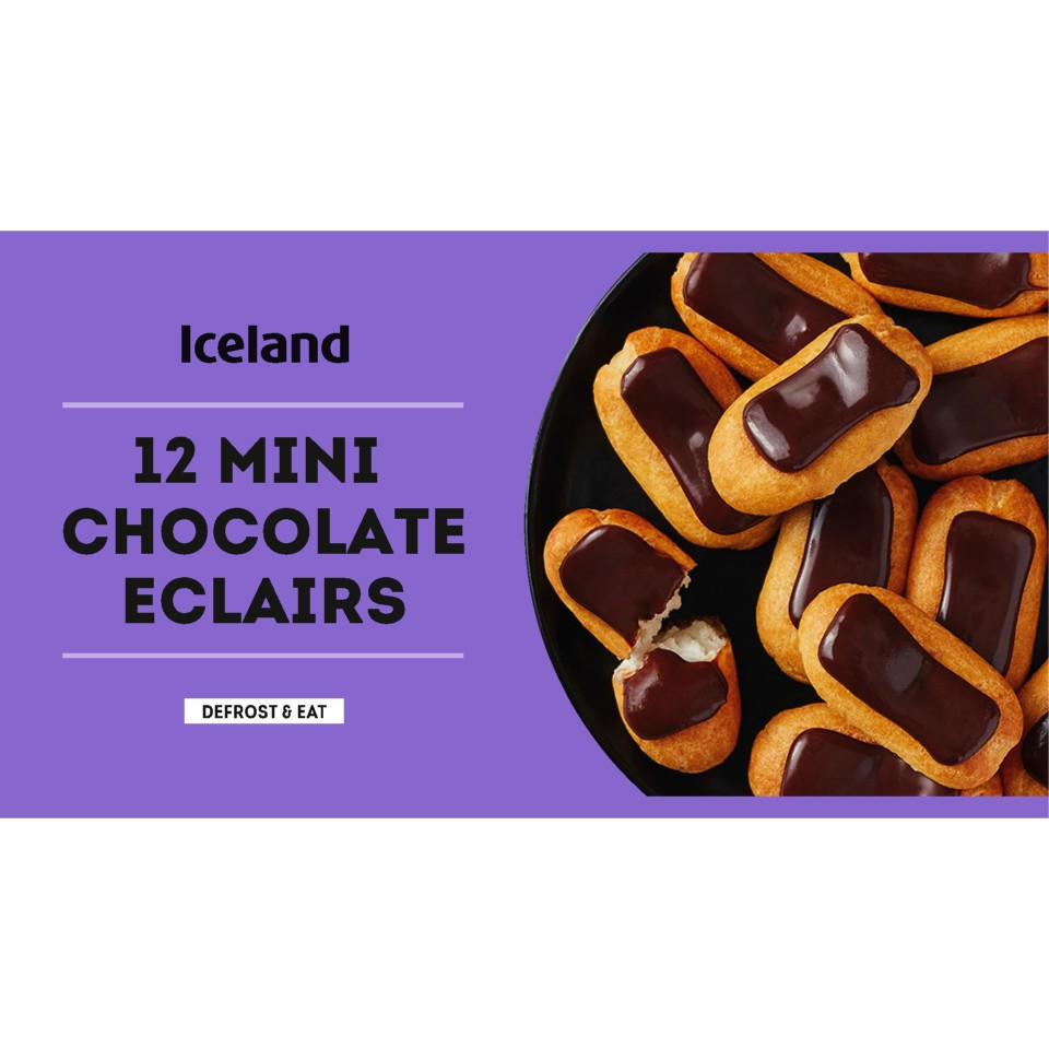 Iceland 12 Mini Chocolate Eclairs 140g