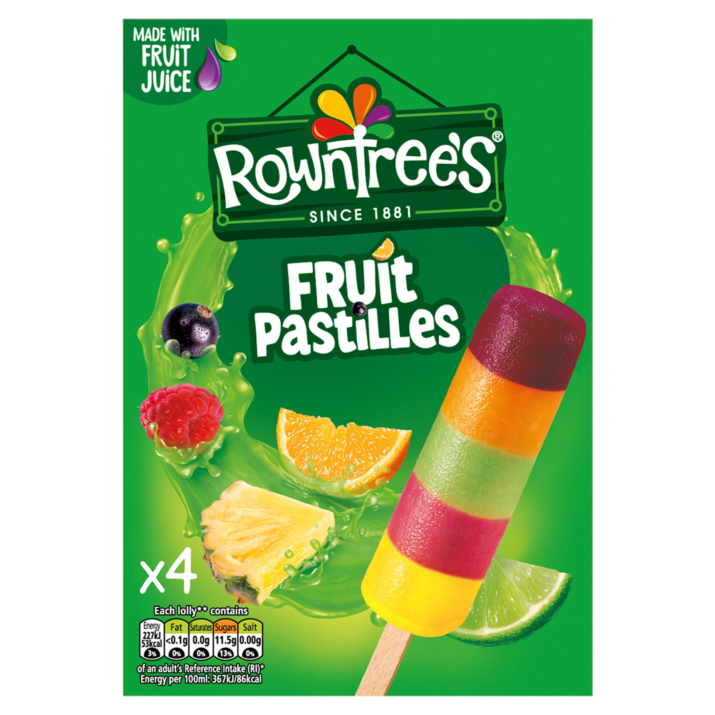Rowntree's Fruit Pastilles 4 x 65ml (260ml)