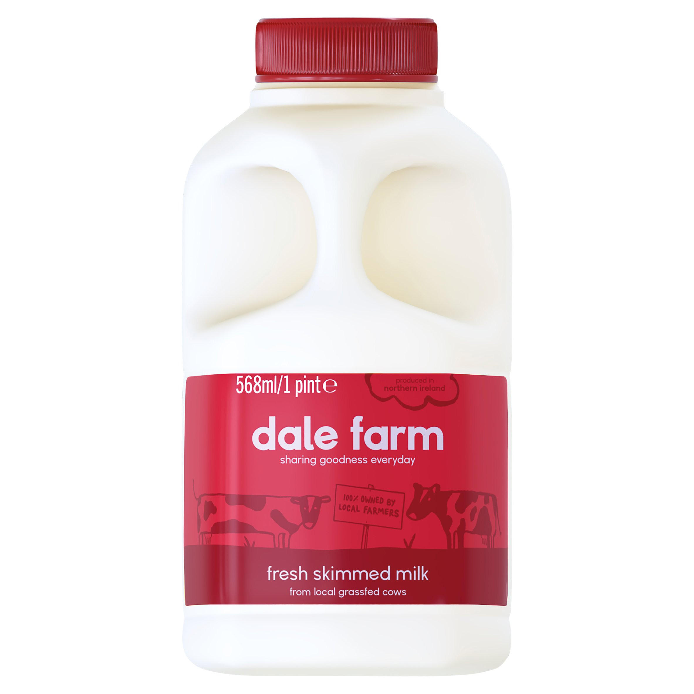 Dale Farm Fresh Skimmed Milk 1 Pint/568ml