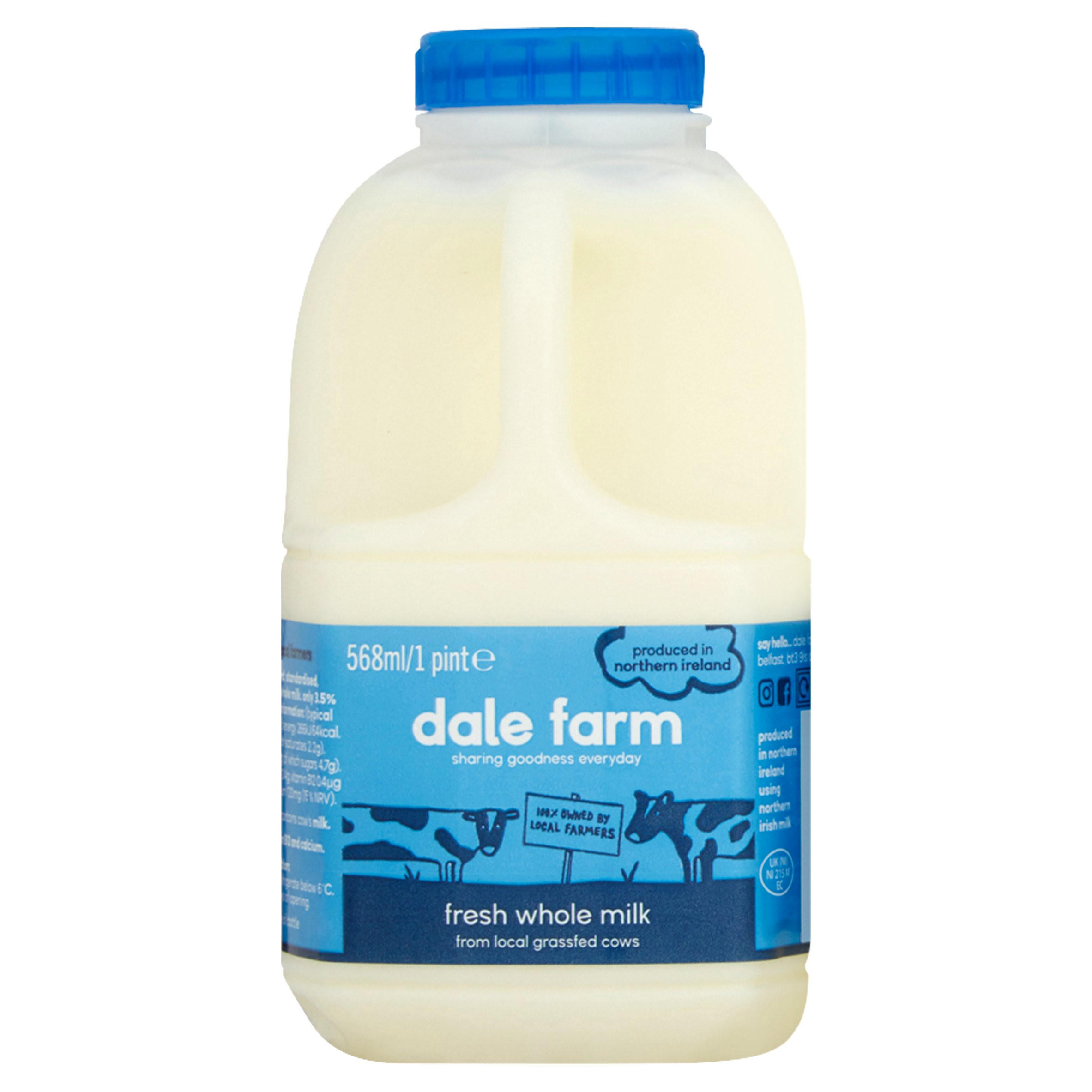 Dale Farm Fresh Whole Milk 1 Pint/568ml