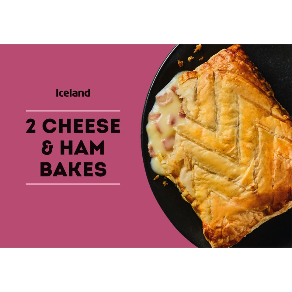 Iceland 2 Cheese & Ham Bakes 280g