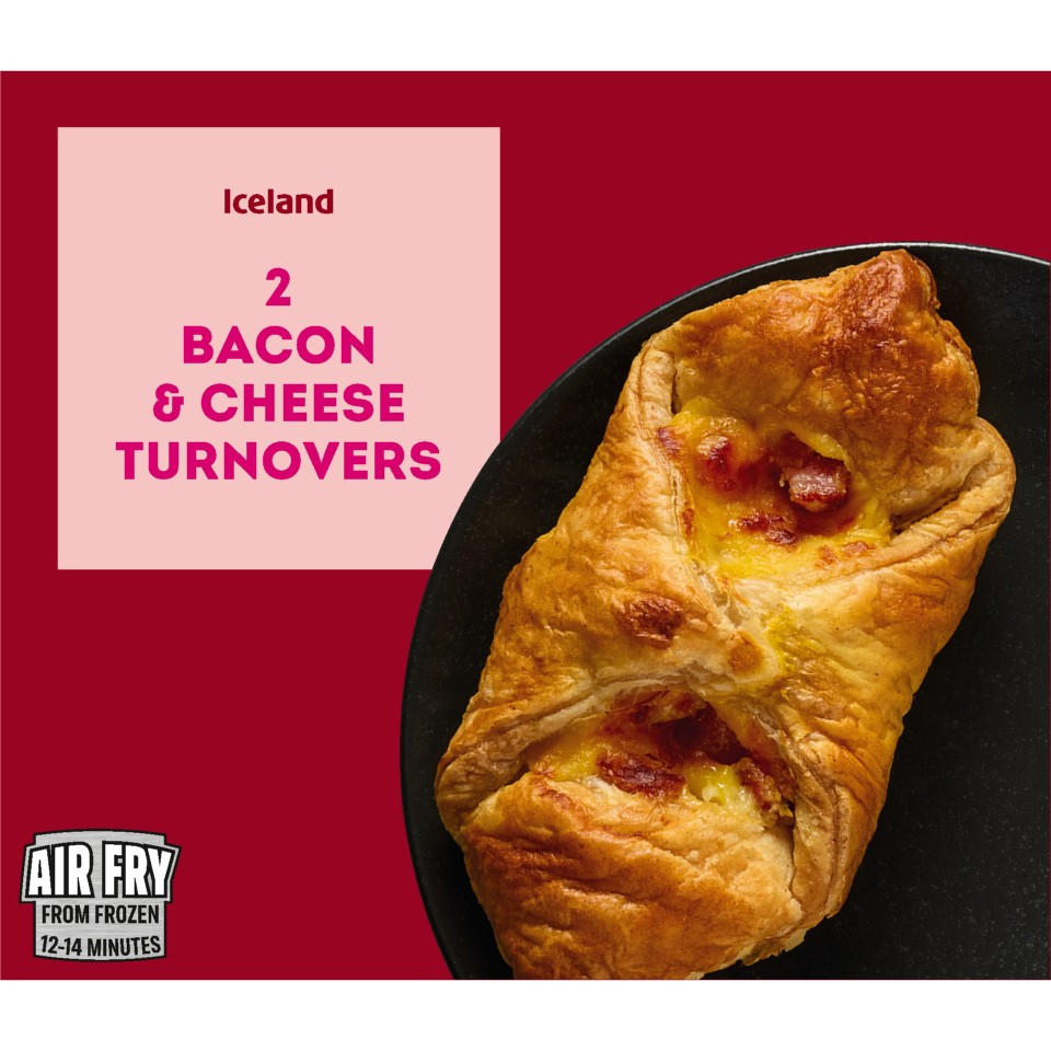 Iceland 2 Bacon & Cheese Turnovers 180g