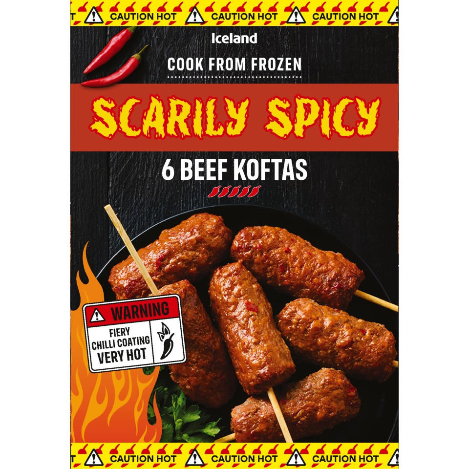 Iceland Scarily Spicy 6 Beef Koftas 300g