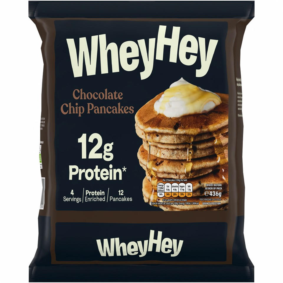Wheyhey 12 Chocolate Chip Pancakes 436g
