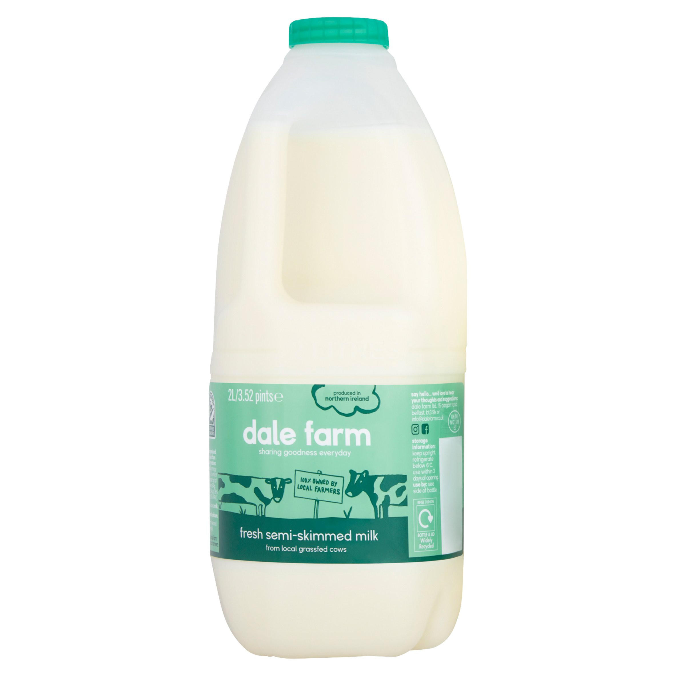 Dale Farm Fresh Semi-Skimmed Milk 3.52 Pints 2L