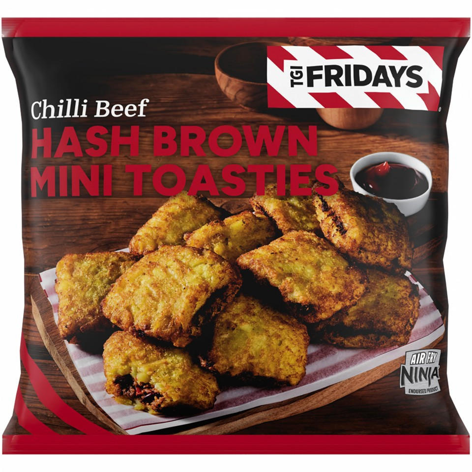 TGI Fridays 10 (approx.) Chilli Beef Hash Brown Mini Toasties 400g