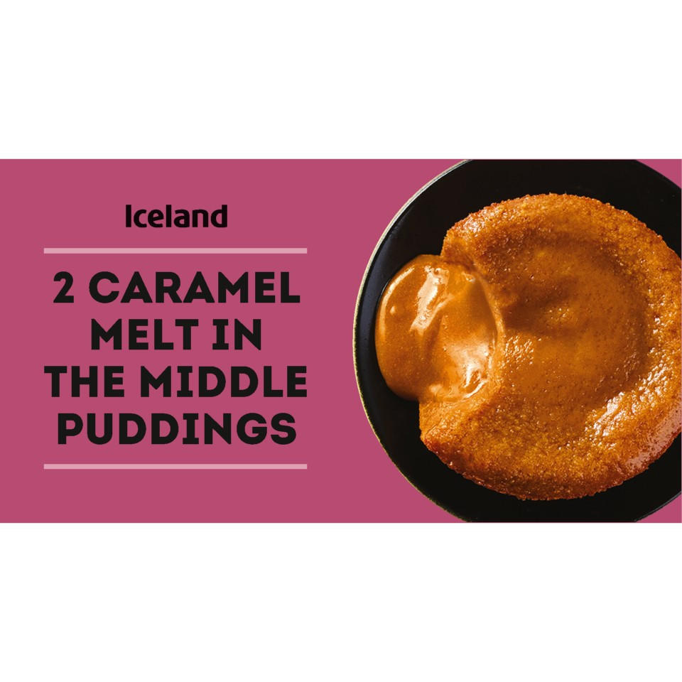 Iceland 2 Caramel Melt in the Middle Puddings 140g