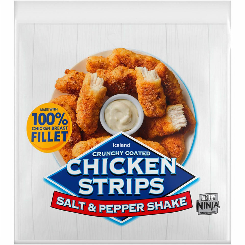 Iceland Salt & Pepper Shake Crunchy Coated Chicken Strips 500g