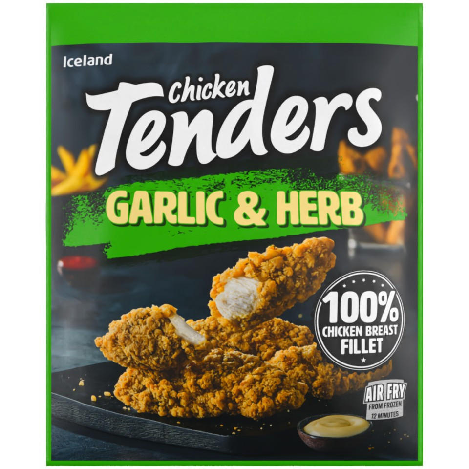 Iceland Garlic & Herb Chicken Tenders 450g