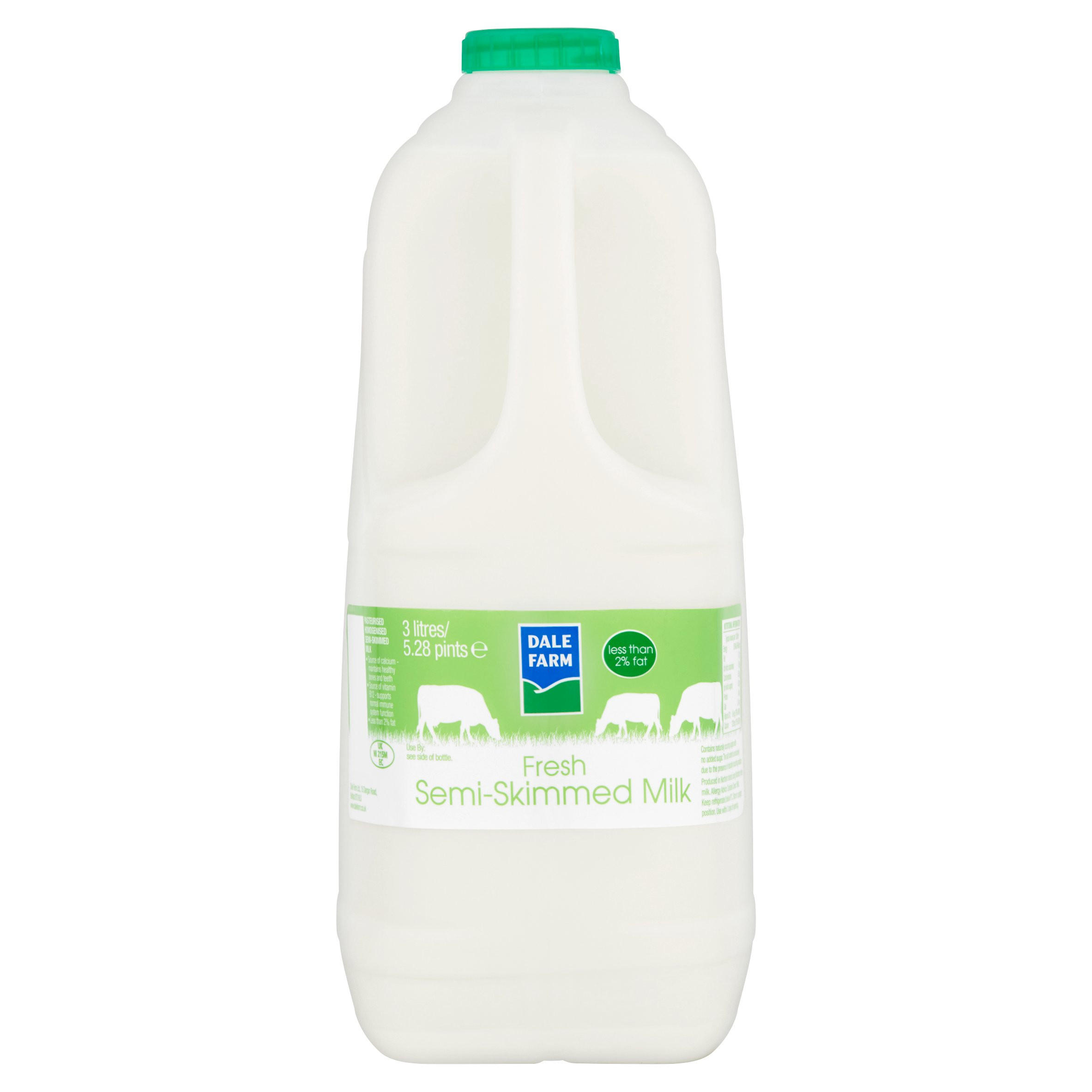 Dale Farm Fresh Semi-Skimmed Milk 5.28 Pints/3 Litre