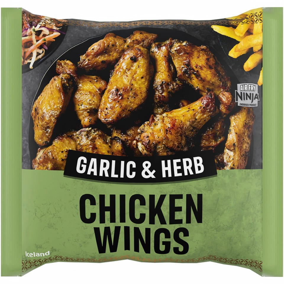 Iceland Garlic & Herb Chicken Wings 750 g