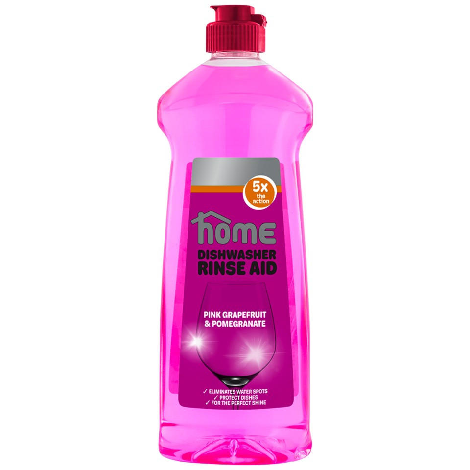 HOME Dishwasher Rinse Aid Pink Grapefruit and Pomegranate 500ml