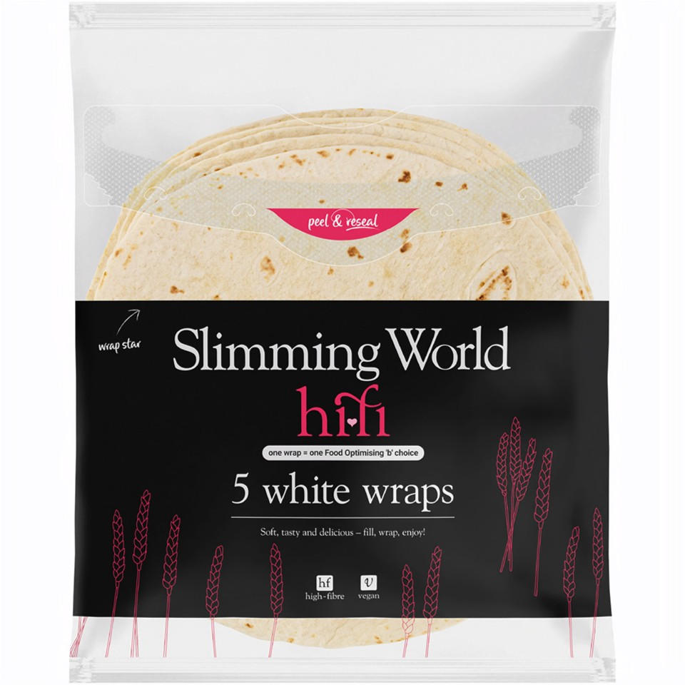 Slimming World 5 White Tortilla Wraps 330g