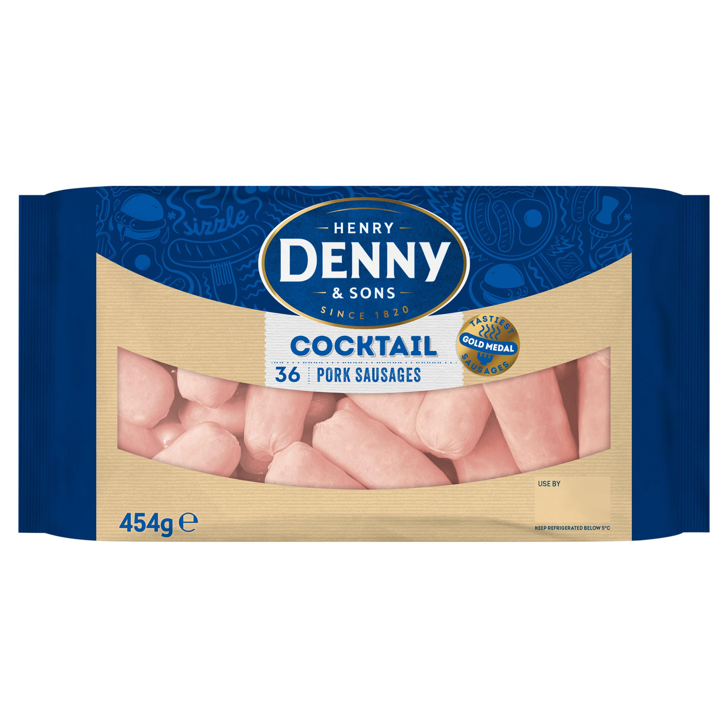 Henry Denny & Sons 36 Cocktail Pork Sausages 454g