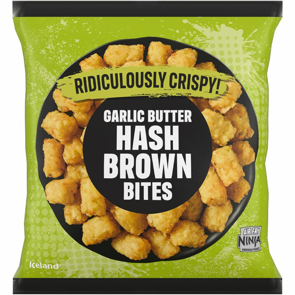 Iceland Ridiculously Crispy Garlic Butter Hash Brown Bites 700g